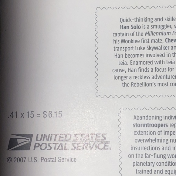 2007 Star Wars Stamps. - Picture 5 of 9